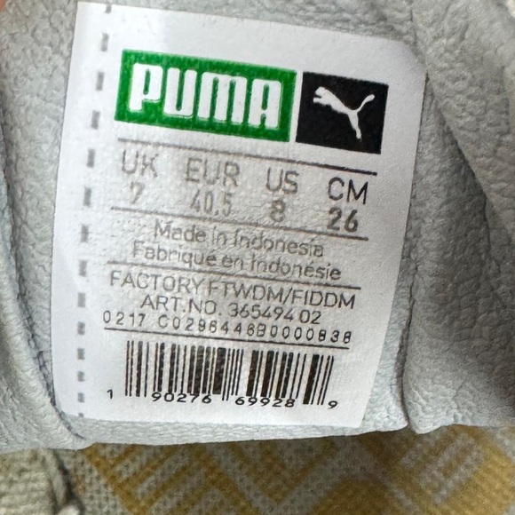 Puma Men's Light Gray Suede Sneakers Size 8 - Picture 7 of 7